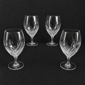 Nachtmann Fleurie Tulip Beer Red Wine 4 GlasseLeaCrystal Etched Floral 3/4"